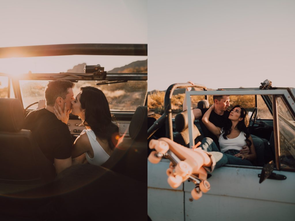 engagement session in the desert, photos by Riss and Steven