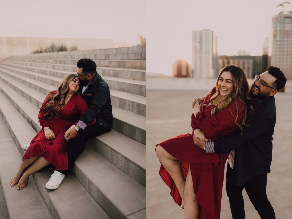 engagement session in the city, photos by Riss and Steven