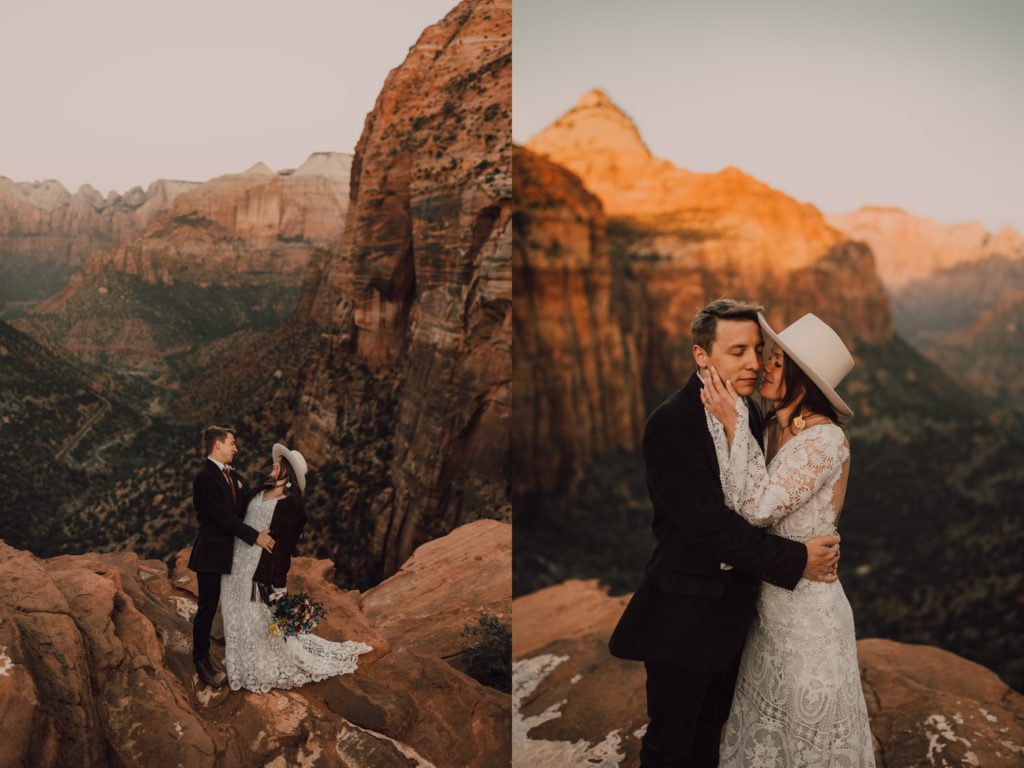 What couples should know when planning a wedding, photo of bride and groom eloping in Sedona
