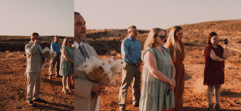 guests at intimate elopement in Arizona, captured by Riss + Steven photography