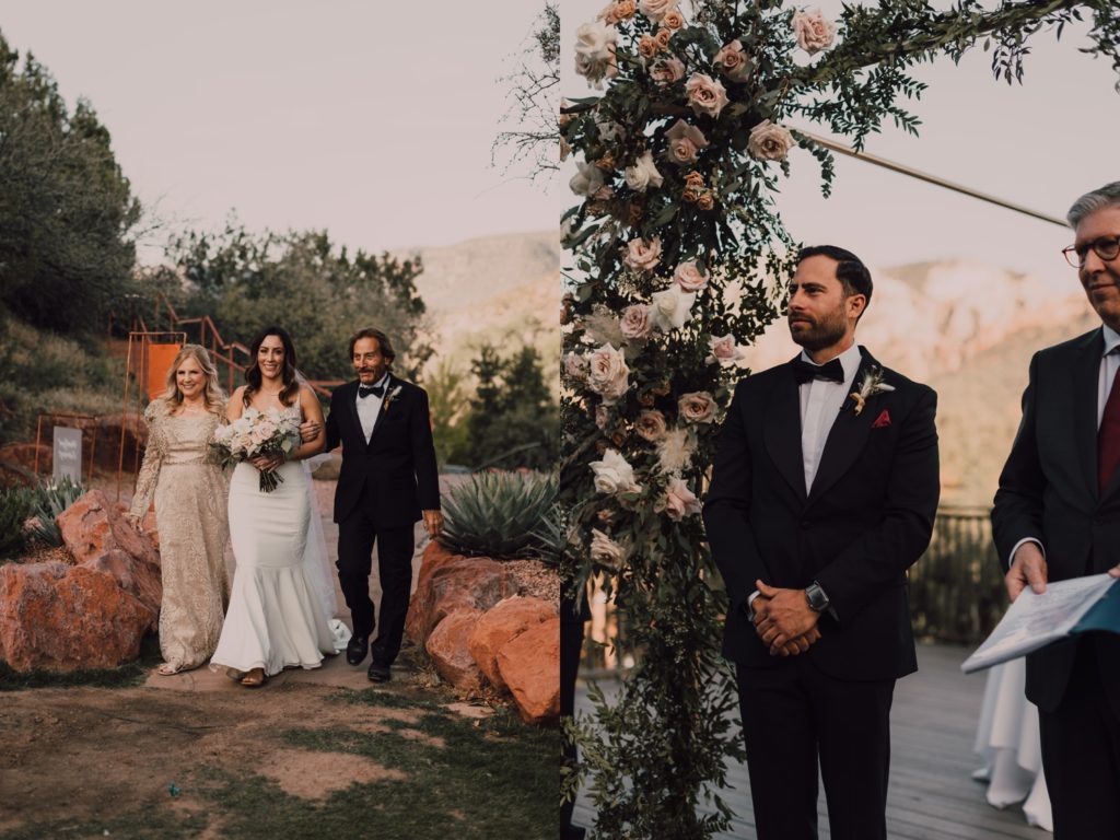 wedding at l'auberge in sedona, arizona