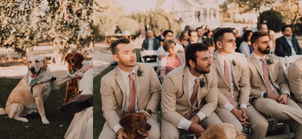 wedding guests watching ceremony, captured by Riss and Steven Photography
