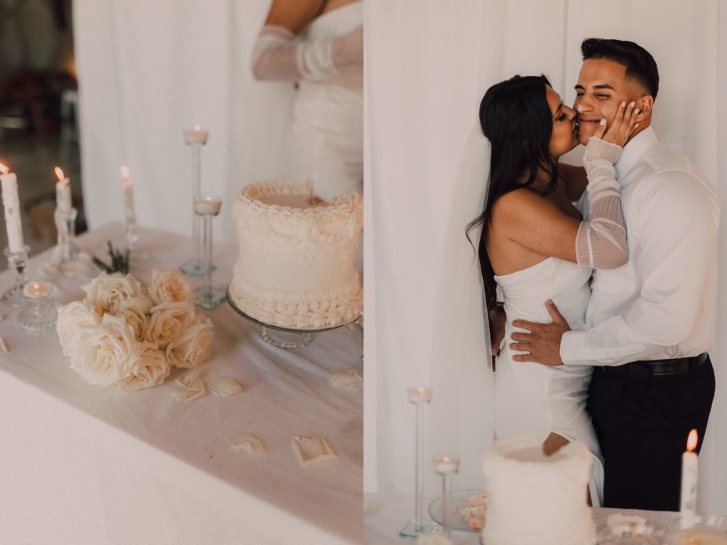 Bridal cake smash, captured by Riss and Steven Photography