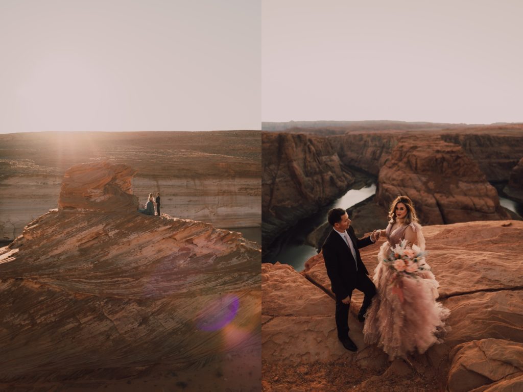 West Coast elopement in Arizona, captured by RIss and Steven Photography. Destination elopement photographer