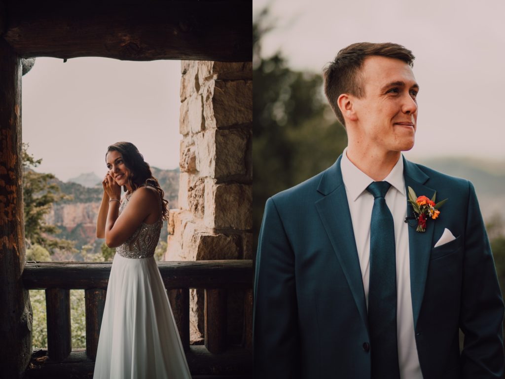 couple eloping at The Grand Canyon, captured by Riss and Steven Photography