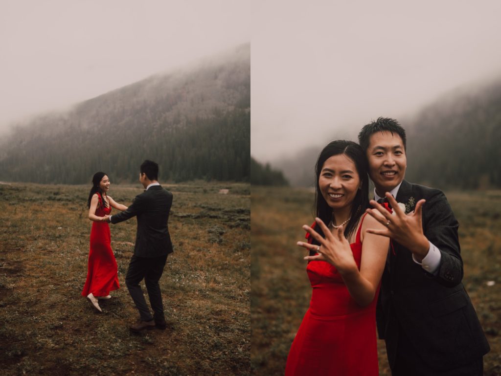 rainy Colorado elopement, captured by Riss and Steven Photography. Destination wedding photographer and videographer. 