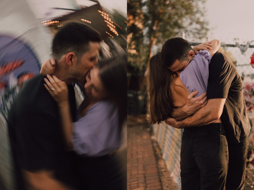 city engagement session in Phoenix, captured by Riss and Steven Photography. Arizona couples photographer and videographer
