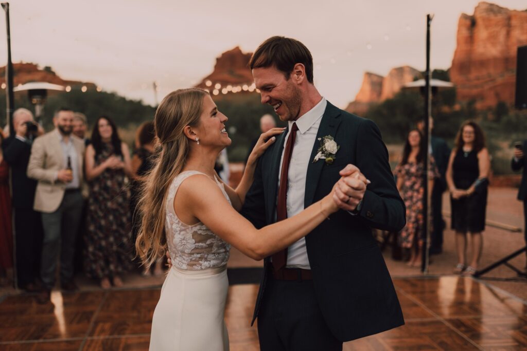 First dance, Sedona wedding at Red Agave Resort
