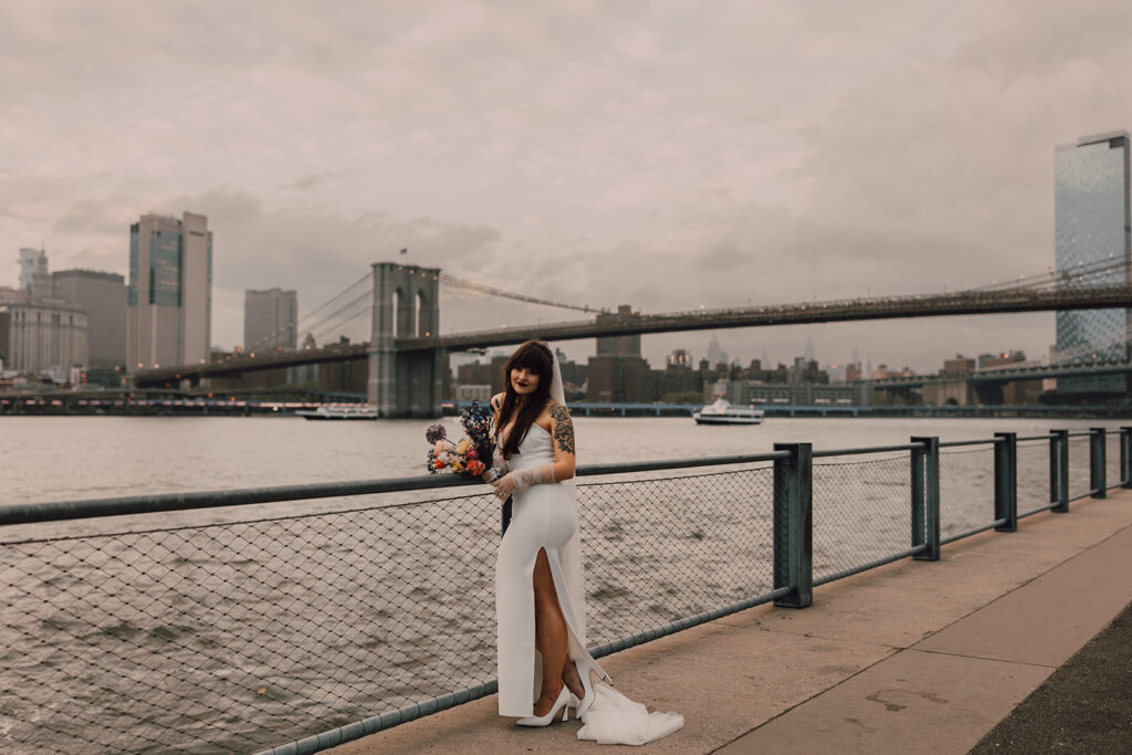 Wedding portraits of the New York City Skyline 