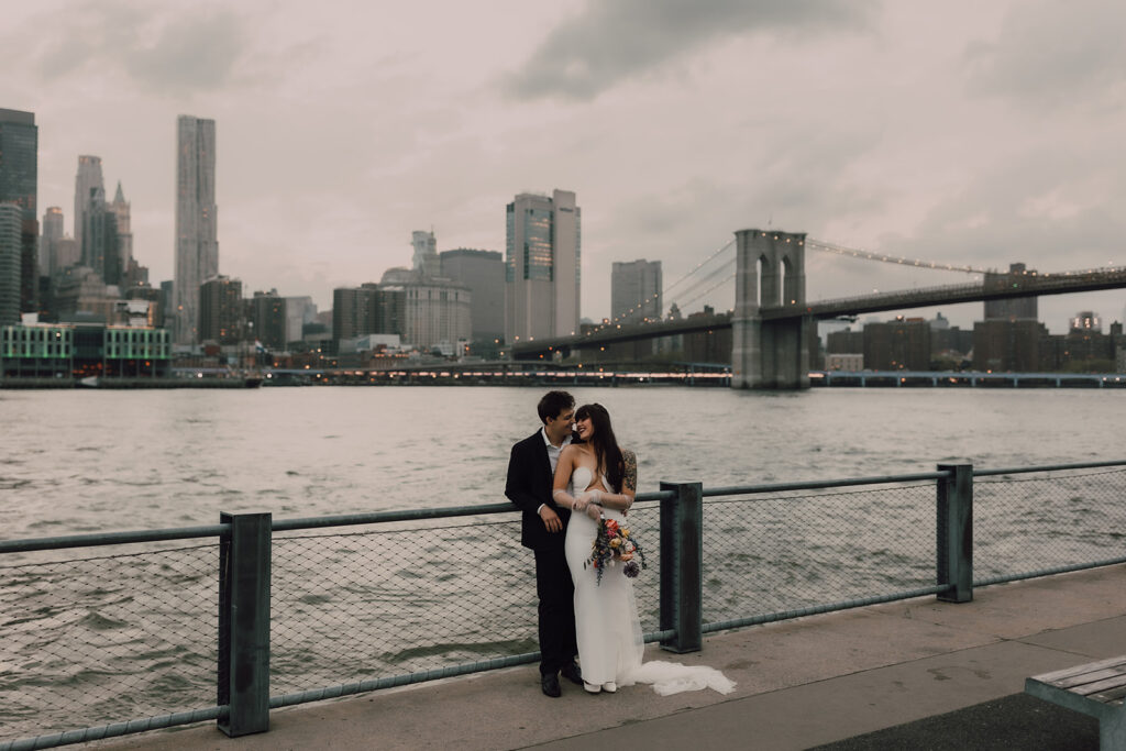 Wedding portraits of the New York City Skyline 