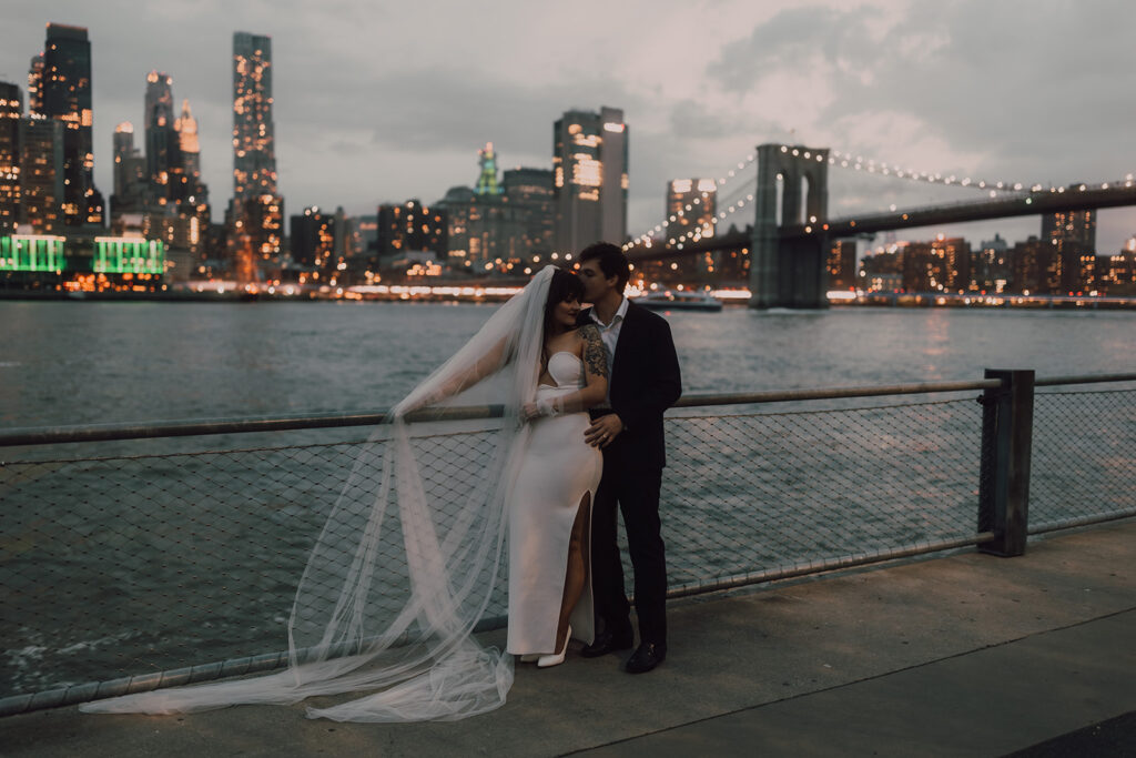 Wedding portraits of the New York City Skyline 