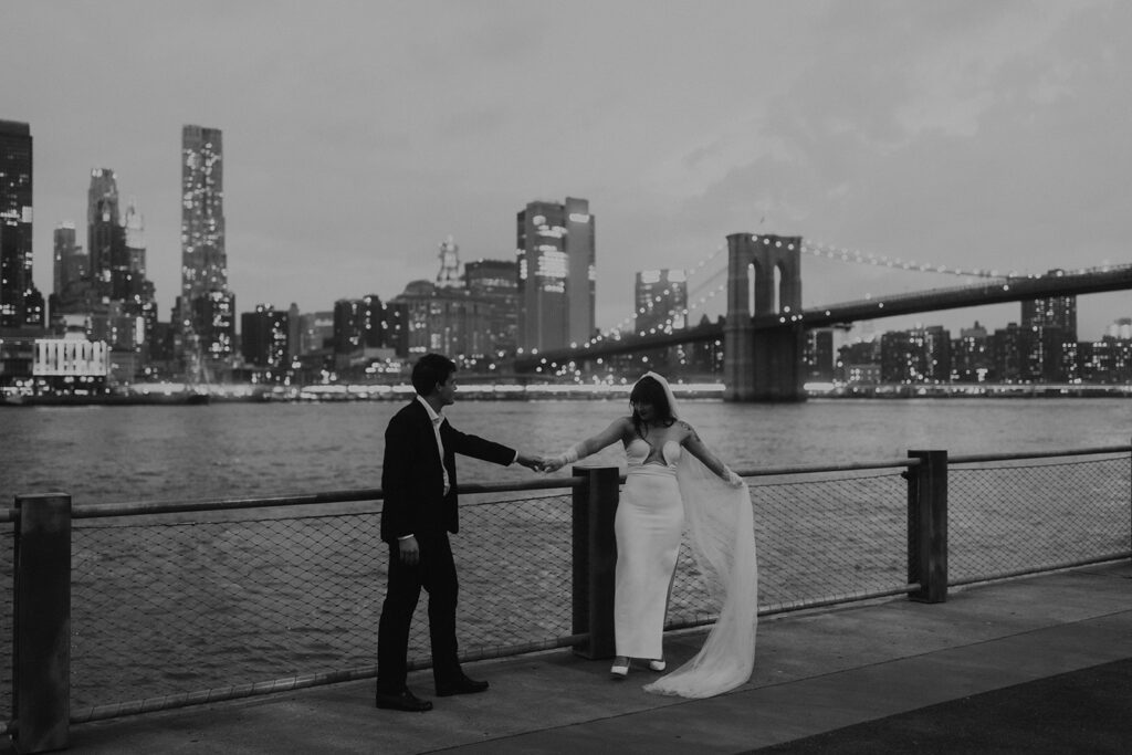 Wedding portraits of the New York City Skyline 