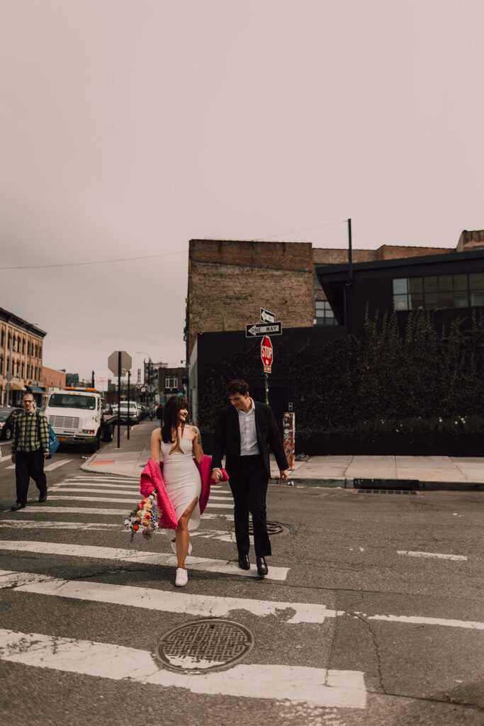 Bride and Groom elopement photos in Brooklyn, NY