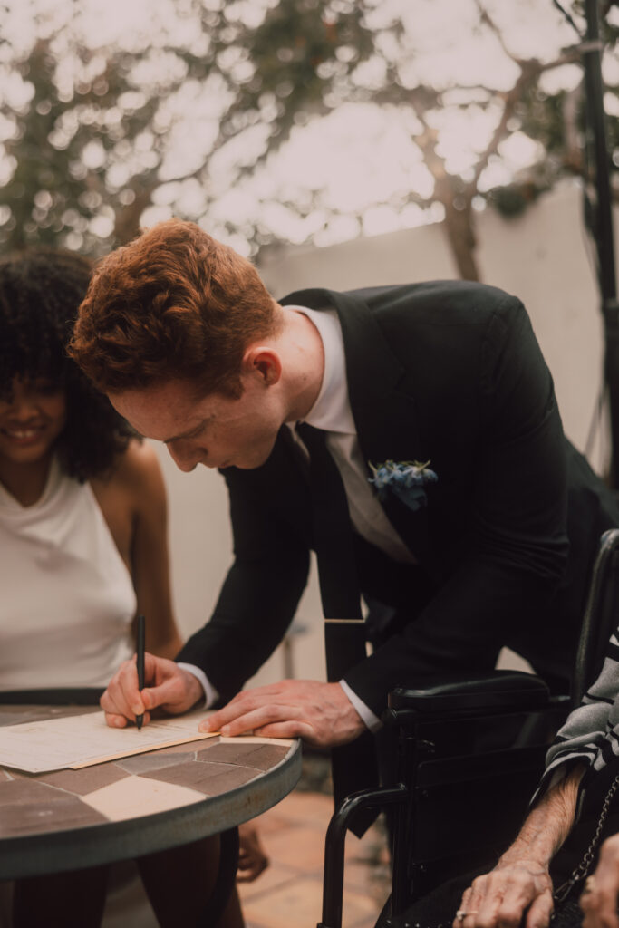 marriage license signing