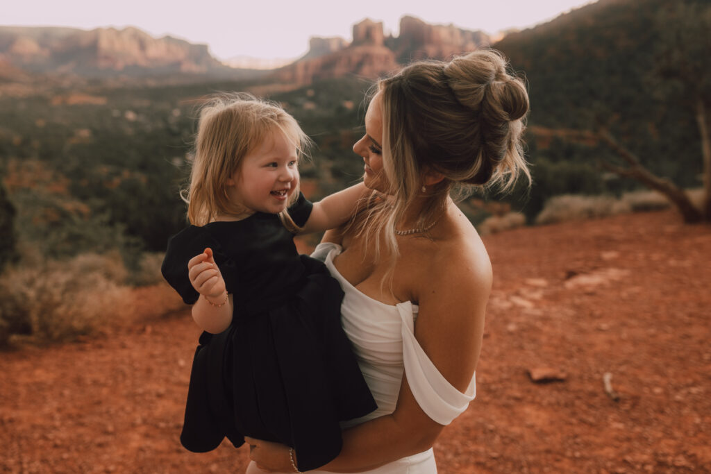 bride and groom Sedona elopement