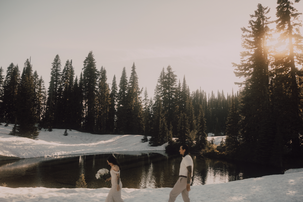 Washington Elopement Bride and Groom