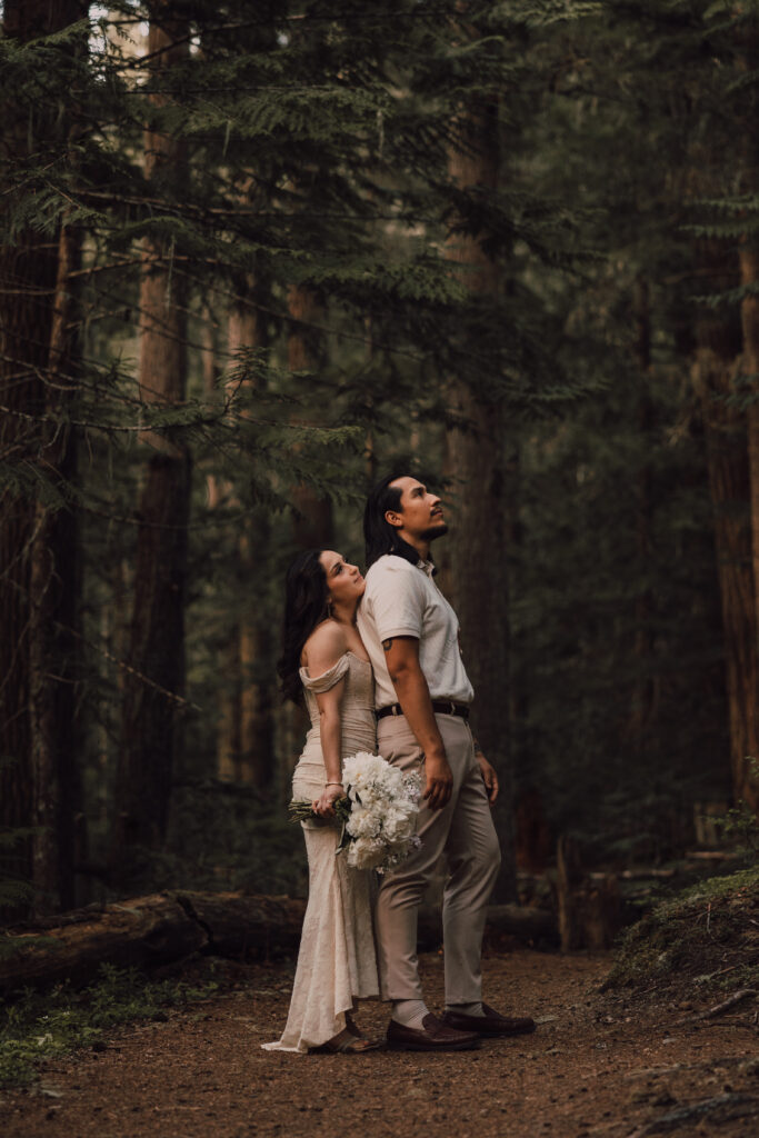 Washington Elopement Bride and Groom Mount Rainier National Park