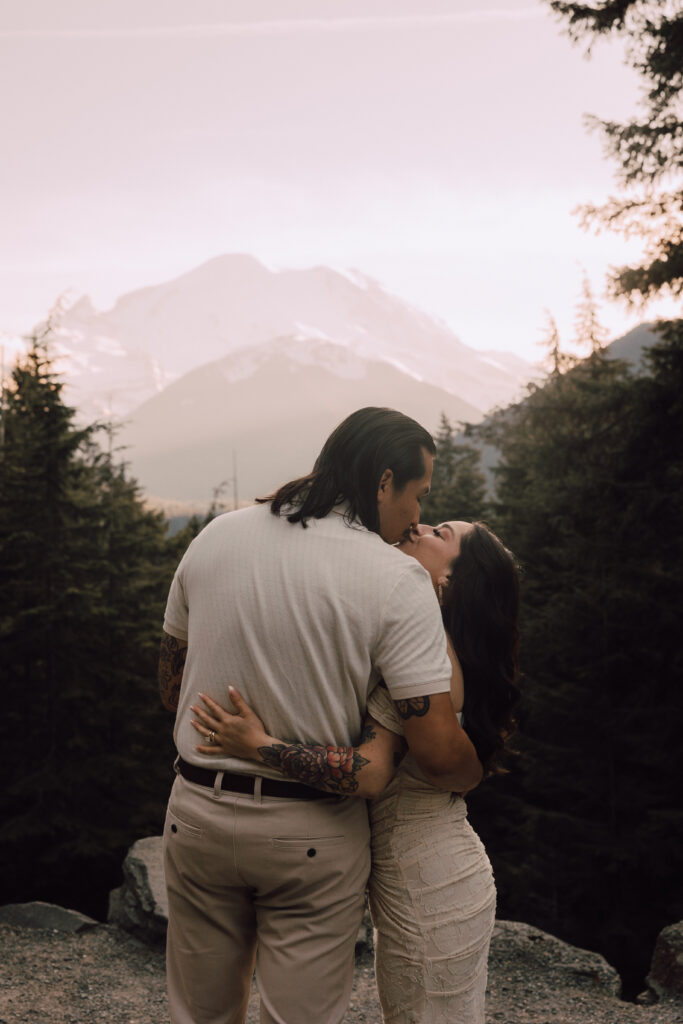 Washington Elopement Bride and Groom Mount Rainier National Park