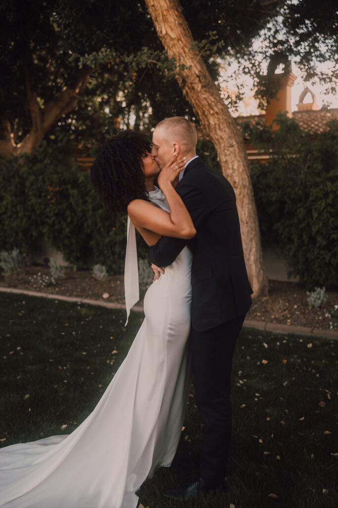 Bride and groom first look