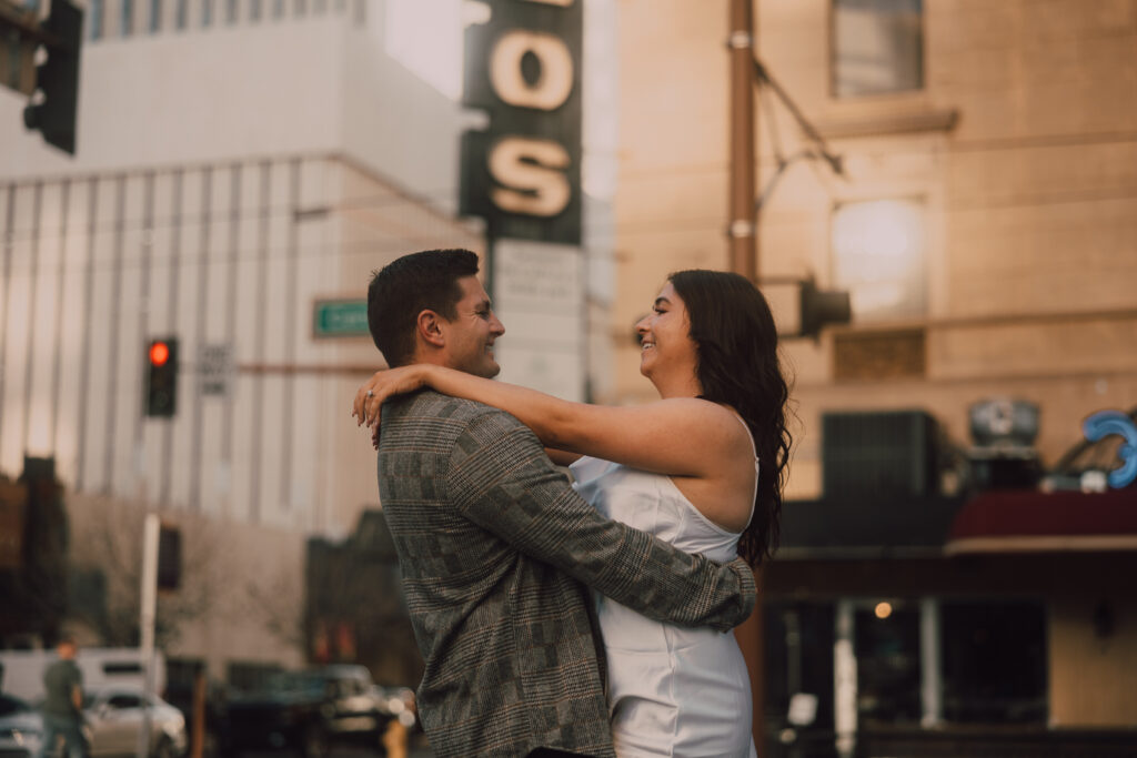 Downtown phoenix engagement session photographer