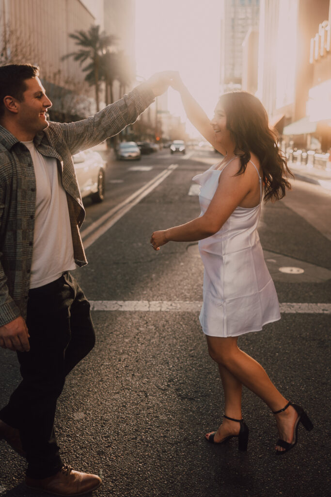 Downtown phoenix engagement session photographer