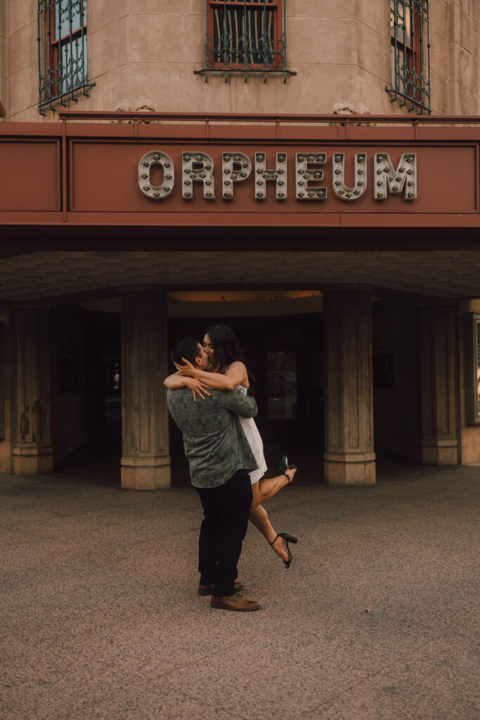 Downtown phoenix engagement session photographer