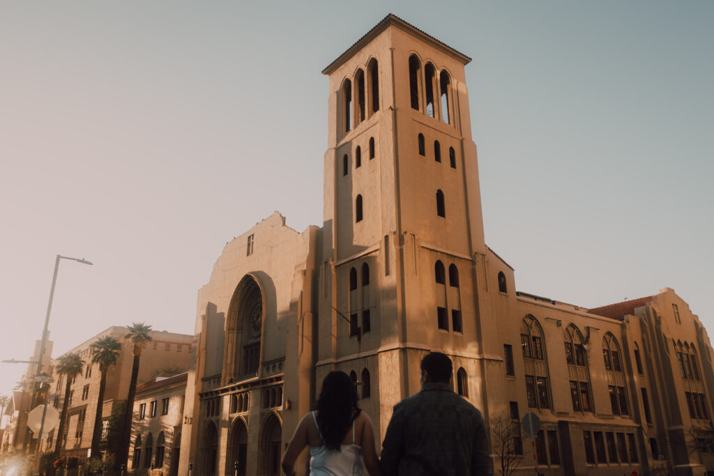 Downtown phoenix engagement session photographer